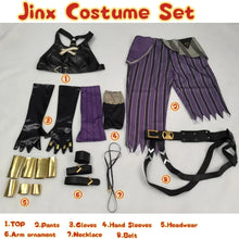 Load image into Gallery viewer, Arcane Jinx Cosplay Costume – LOL Season 2 Loli Outfit with Wig &amp; Accessories
