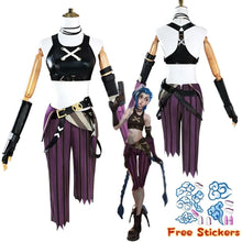 Load image into Gallery viewer, Arcane Jinx Cosplay Costume – LOL Season 2 Loli Outfit with Wig &amp; Accessories
