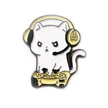 Load image into Gallery viewer, Cute Gaming Cat Lapel Pin – Gift for Gamers and Feline Fans
