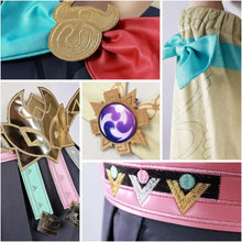 Load image into Gallery viewer, Collage of various colorful belts with decorative elements on a white background
