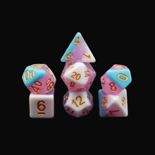 Load image into Gallery viewer, Creamsicle of Doom - 7 Piece DnD Dice Set | Acrylic RPG Gaming Dice
