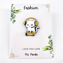 Load image into Gallery viewer, Cute Gaming Cat Lapel Pin – Gift for Gamers and Feline Fans
