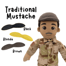 Load image into Gallery viewer, Custom Plush Doll - Add Mustache, Freckles, Glasses, and More | DIY Friendly
