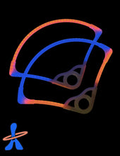 Load image into Gallery viewer, A pair of Astral Fan flow LED Fans lit up showing various colors and dark background
