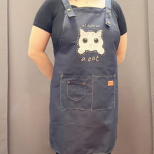 Load image into Gallery viewer, Canvas Cat Apron – Adjustable Cross-Back Chef Apron with Pockets
