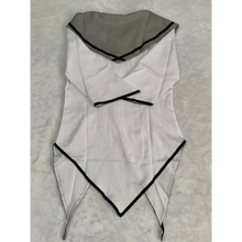 Load image into Gallery viewer, White shirt with black trim on a light gray background
