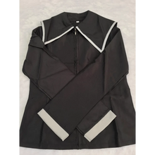 Load image into Gallery viewer, Homura Akemi Black jacket with white trim on a light gray background
