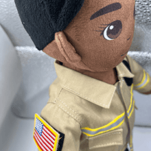 Load image into Gallery viewer, Firefighter Plush Doll, Custom Recordable Comfort Doll
