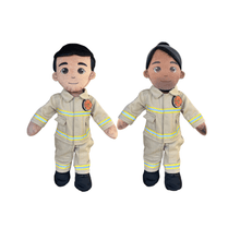 Load image into Gallery viewer, Firefighter Plush Doll, Custom Recordable Comfort Doll
