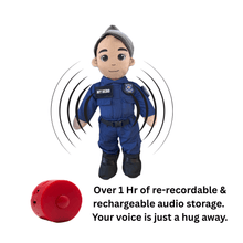 Load image into Gallery viewer, Firefighter Plush Doll, Custom Recordable Comfort Doll
