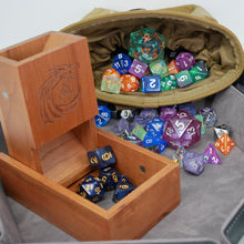 Load image into Gallery viewer, Mystery Hoard - 10 Dice Set Bundle + 1 RPG Accessory
