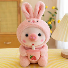Load image into Gallery viewer, Cute Piggy Boba Plush – Must-Have for Stuffed Animal Lovers
