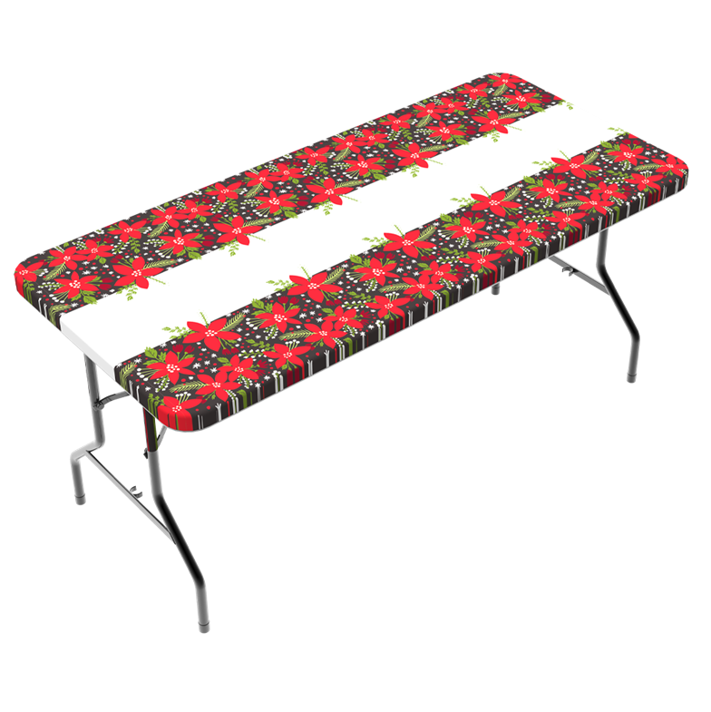 TCPlus Polyester Fittted 6ft Tablecloth- Winter