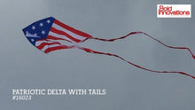 Load and play video in Gallery viewer, 46 in. Flo-Train Delta Kites Single  and 3 stack Patriotic
