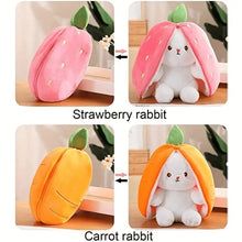 Load image into Gallery viewer, Strawberry Carrot Bunny Plush – Soft Gift Toy for Girls and Kids
