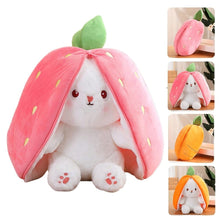 Load image into Gallery viewer, Strawberry Carrot Bunny Plush – Soft Gift Toy for Girls and Kids
