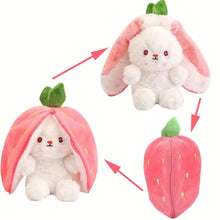 Load image into Gallery viewer, Strawberry Carrot Bunny Plush – Soft Gift Toy for Girls and Kids
