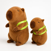 Load image into Gallery viewer, Soft Capybara Plush Toy with Turtle Backpack – Kid-Friendly Gift
