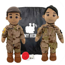 Load image into Gallery viewer, My Hero™ Army Soldier Daddy Doll | Custom Recordable Plush
