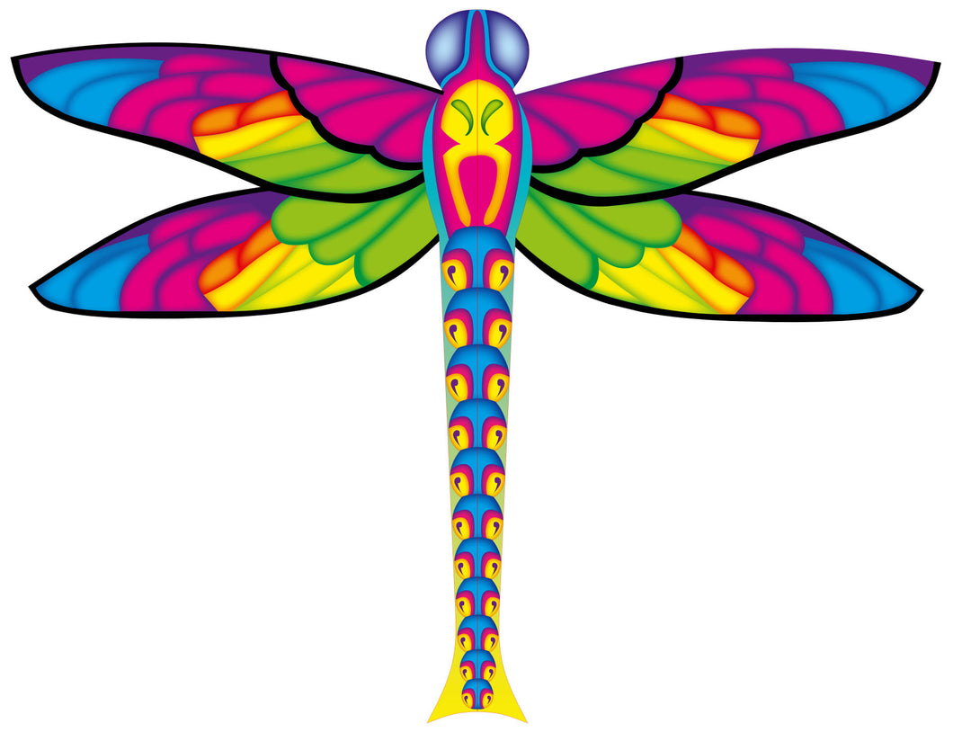 55 Inch Wingspan Nylon Rainbow Dragonfly Kite