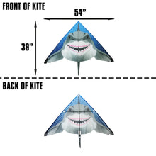 Load image into Gallery viewer, WindNSun Delta XT Shark Nylon Kite, 54 Inches Wide
