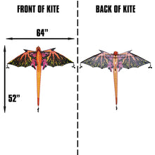 Load image into Gallery viewer, Measurements for the 3-D Fantasy Dragon kite 

