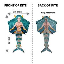 Load image into Gallery viewer, FantasyFliers Mermaid Nylon Kite, 62 Inches Tall
