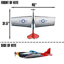 Load image into Gallery viewer, 45 inch Wingspan WindForce Thunderbolt 3-D Nylon Kite
