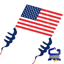 Load image into Gallery viewer, 50 Inch Wide Nylon US Flag Kite With Spinners
