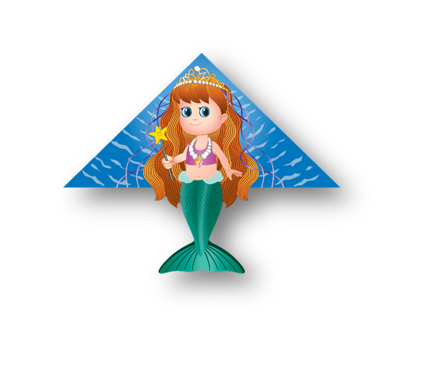WindNSun Delta XT Mermaid Nylon Kite, 54 Inches Wide