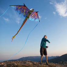 Load image into Gallery viewer, 76 Inch (6 Foot) Wingspan 3-D Nylon Blue Dragon Kite
