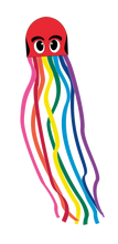 Load image into Gallery viewer, 121 inch long Nylon Rainbow Octopus Red
