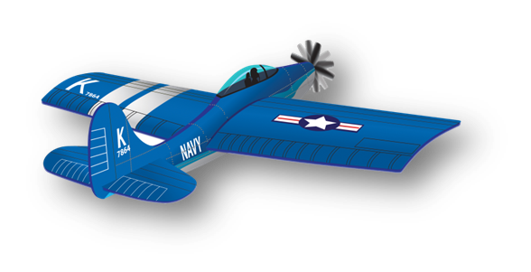 45 Inch Wingspan WindForce Corsair Nylon Kite