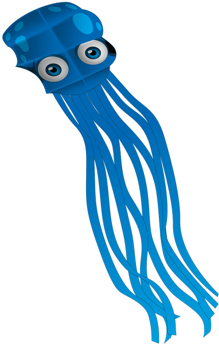 176 Inches (14.5 foot) Long (Wiggle Nylon Octopus kite