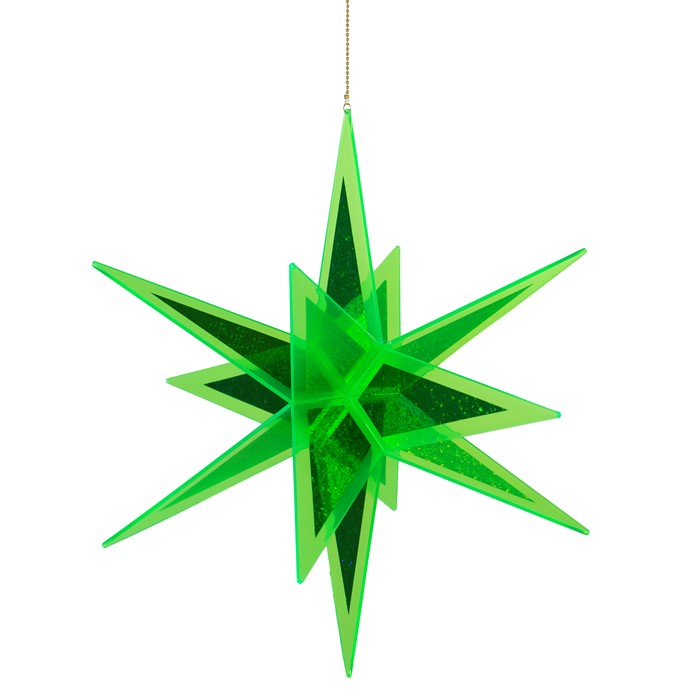 Crystal Star Decor Green