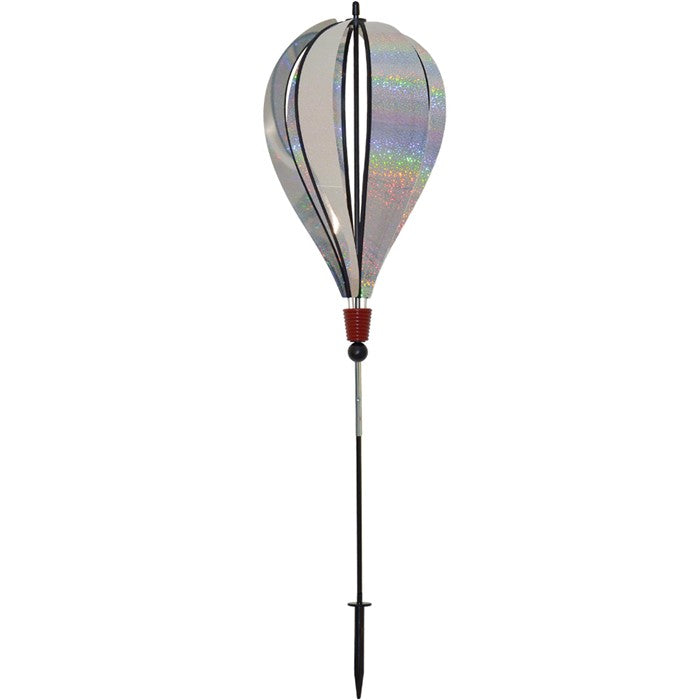 Silver Sparkle 6 Panel Hot Air Balloon Ground Spinner